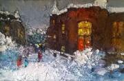 Winter in the city/ Richards Castle.canvas/oily paints