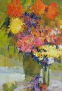 summer bouquet.canvas/oily paints
